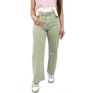 NEW FLYING MONKEY women's falco wide leg jeans in sage green